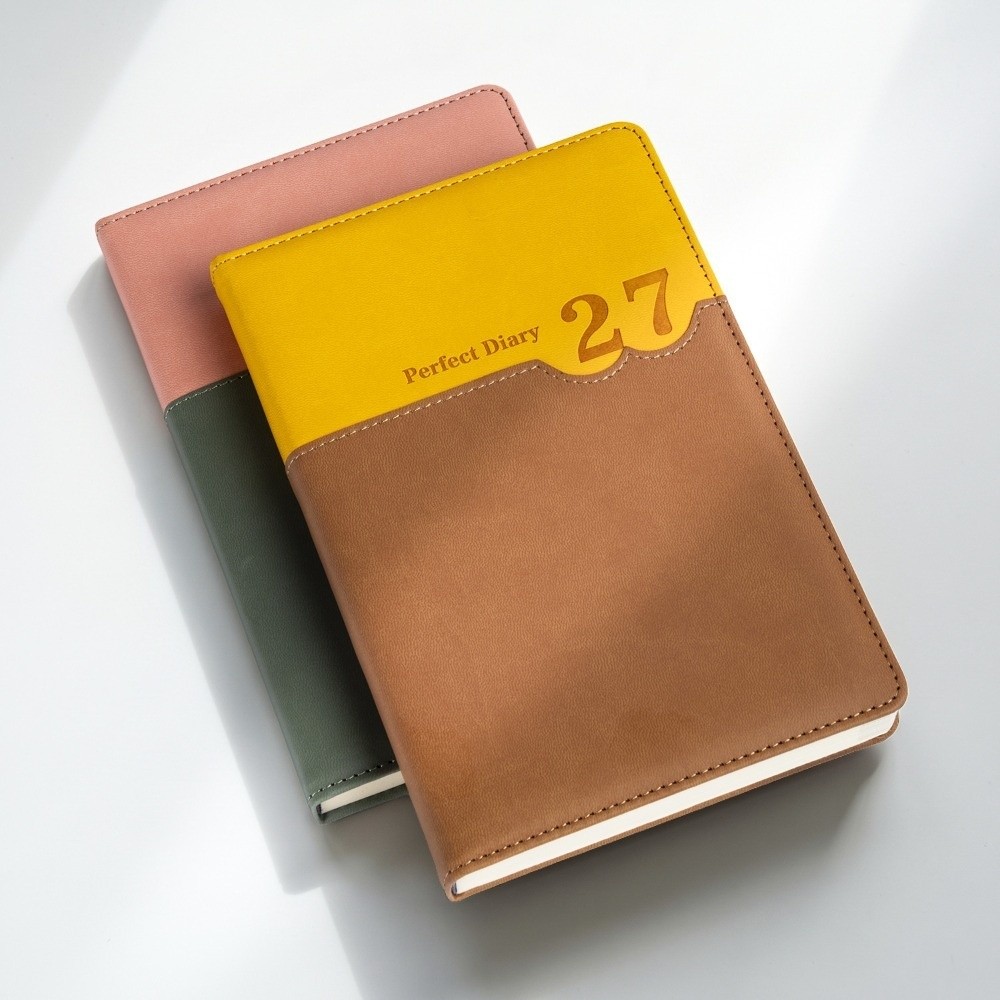 Leather Work Diary Covers - Planificador de Trabajo de Oficina 2027,